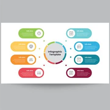 Infographics Template Slides Presentations Illustrazione stock