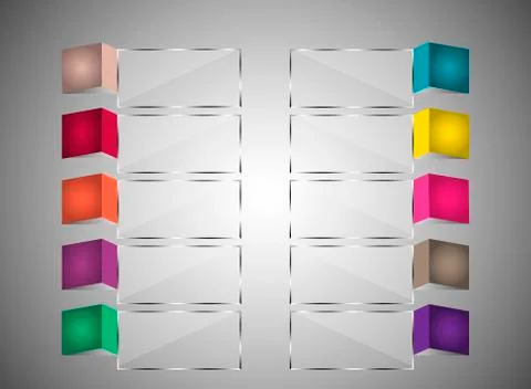 Infographics ten steps blank Illustrazione stock