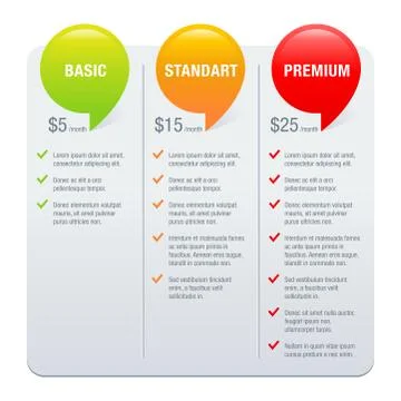 Infographics with three different columns Stock Illustration