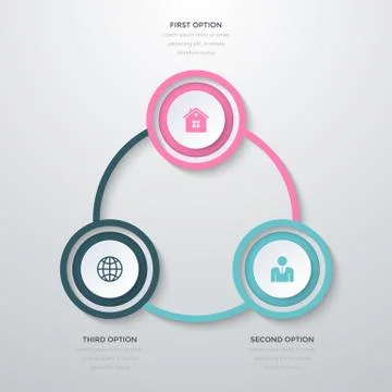 Infographics three options Stock Illustration