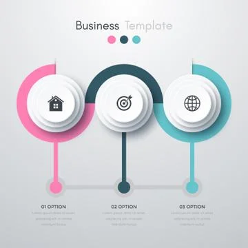 Infographics three options Stock Illustration