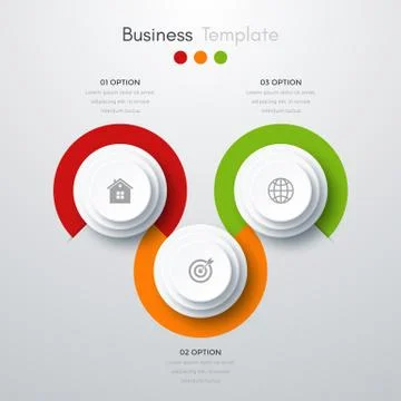 Infographics three options Stock Illustration