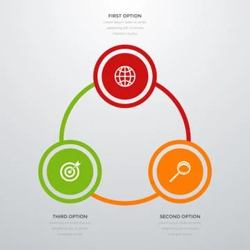 Infographics three options 스톡 일러스트