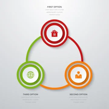 Infographics three options Stock Illustration