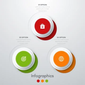 Infographics three options Stock-Illustration