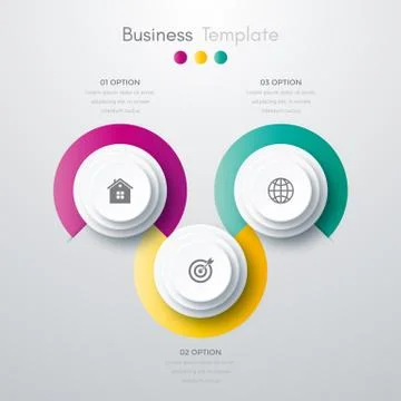 Infographics three options Stock Illustration