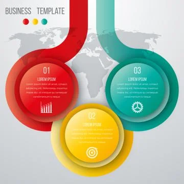 Infographics three options 스톡 일러스트