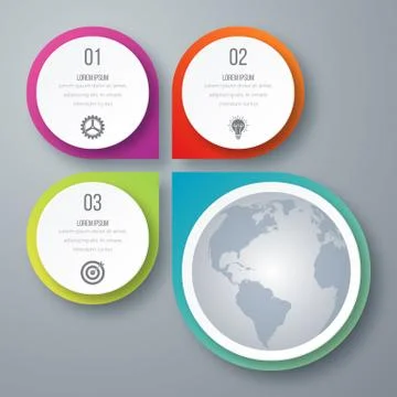 Infographics three options 스톡 일러스트