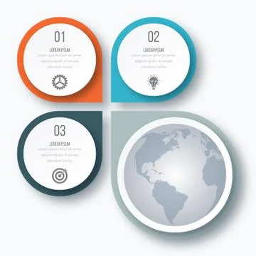 Infographics three options Illustrazione stock