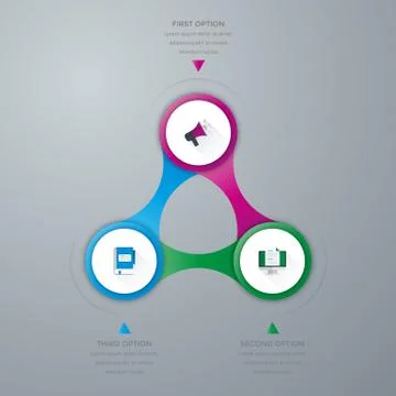Infographics three options 스톡 일러스트