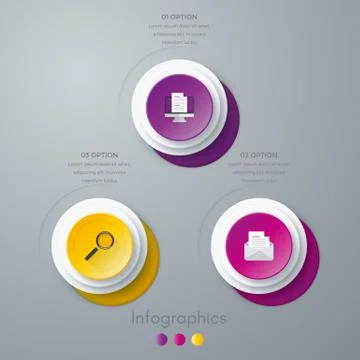 Infographics three options Stock Illustration