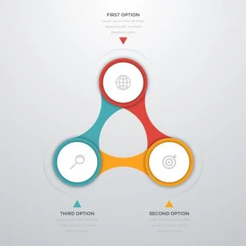 Infographics three options Stock Illustration