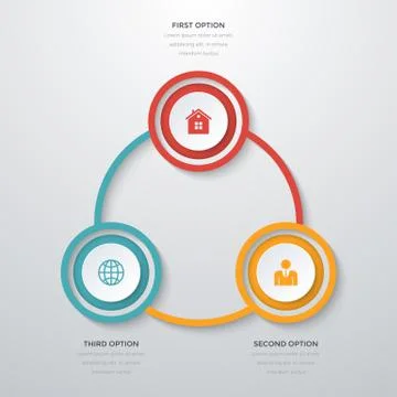 Infographics three options Stock Illustration