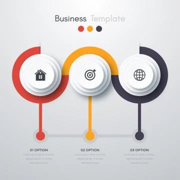 Infographics three options 스톡 일러스트