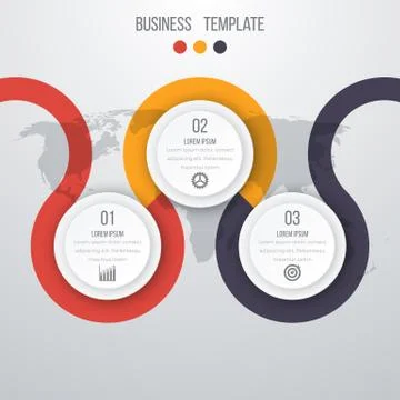 Infographics three options Illustrazione stock