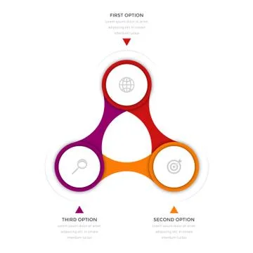 Infographics three options Stock Illustration