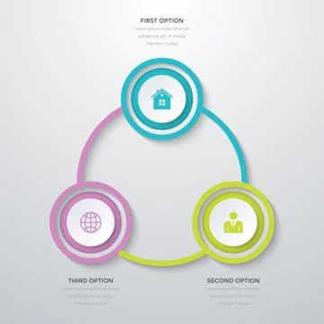 Infographics three options Stock Illustration