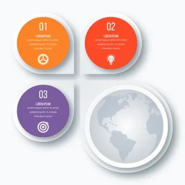 Infographics three options Illustrazione stock