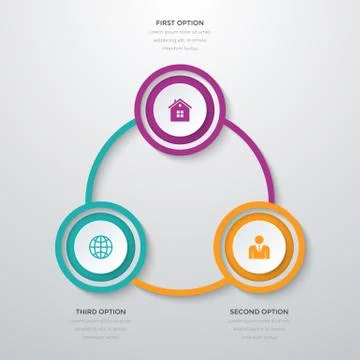 Infographics three options Stock Illustration