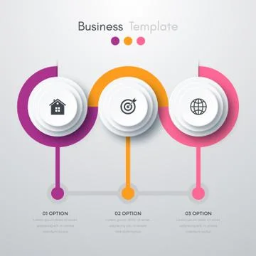 Infographics three options Stock Illustration