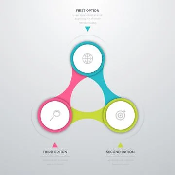 Infographics three options Illustrazione stock