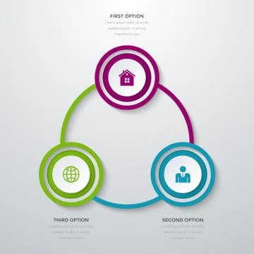 Infographics three options Stock Illustration