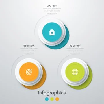 Infographics three options 스톡 일러스트