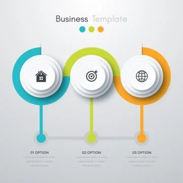 Infographics three options Stock Illustration