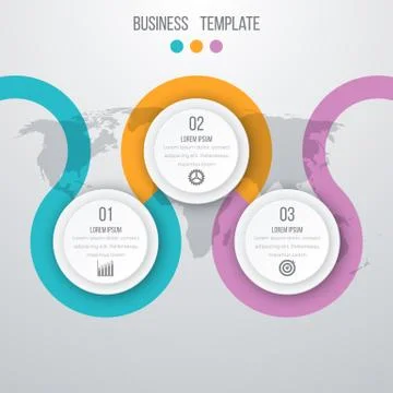 Infographics three options Illustrazione stock