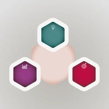 Infographics in three stages Stock Illustration