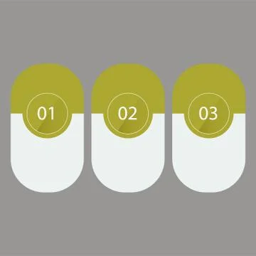 Infographics in three stages Stock Illustration