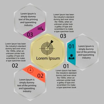 Infographics in three stages Illustrazione stock