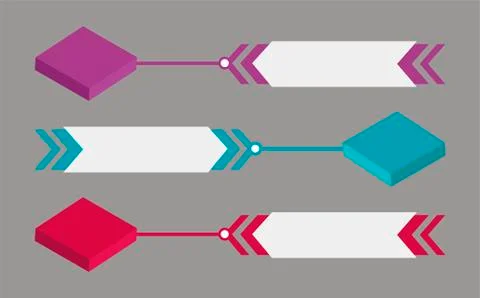 Infographics on three steps Stock Illustration