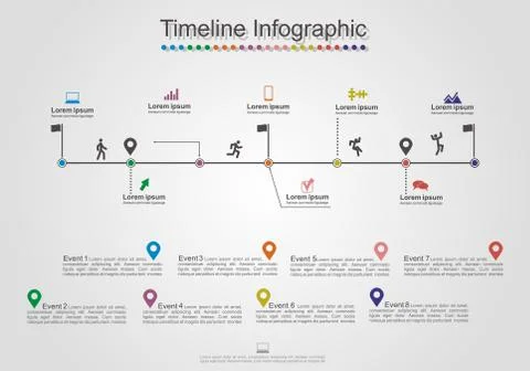 Infographics timeline element layout. Vector Stock Illustration