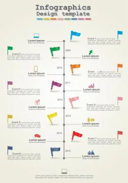 Infographics timeline element layout. Vector Stock Illustration