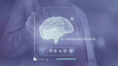Infographics on the topic of education and intelligence. Stock Footage 160733079