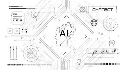 Infographics on the topic of future technologies. Stock Illustration