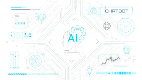 Infographics on the topic of future technologies. Stock Illustration