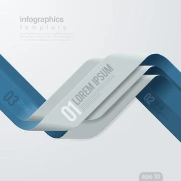 Infographics vector design template. creative ribbon trendy style. Stock-Illustration