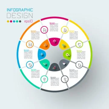 Infographics on vector graphic art. Stock Illustration