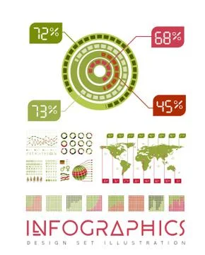 Infographics vector set illustration Stock Illustration