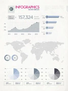 Infographics vector template Stock Illustration