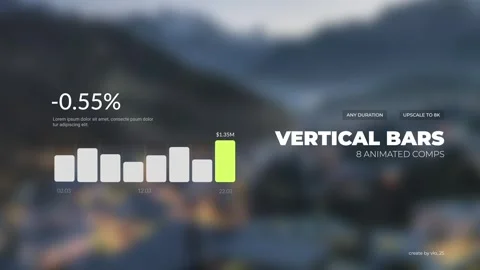Infographics Vertical Bars Stock After Effects