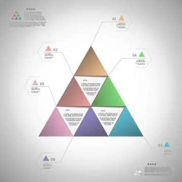Infogrphic triangle for data presentation eps10 vector illustrat Stock Illustration