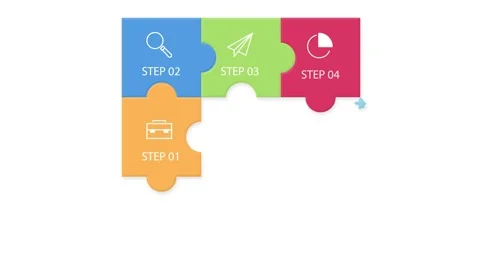 Inforgraphic puzzle 24 Stock Footage 209516192