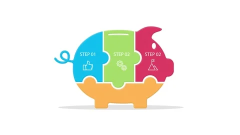 Inforgraphic puzzle 45 Stock Footage 209516250