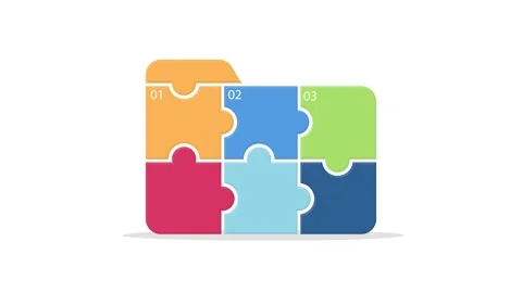 Inforgraphic puzzle 48 Stock Footage 209516256