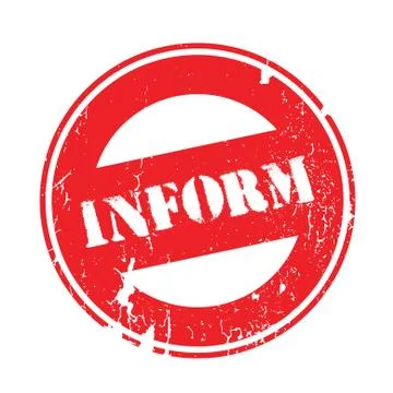 Inform rubber stamp Stock Illustration