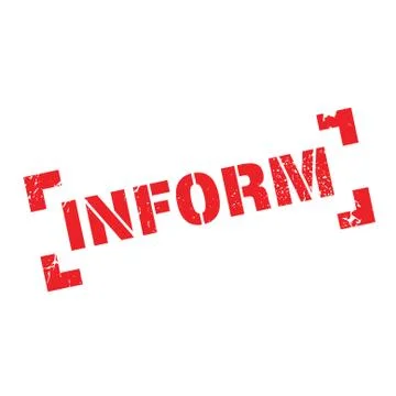 Inform rubber stamp Stock Illustration