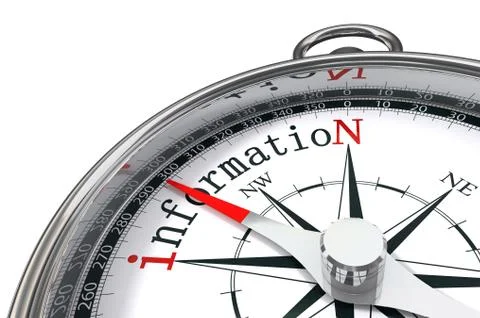 Informaion concept compass Stock Illustration